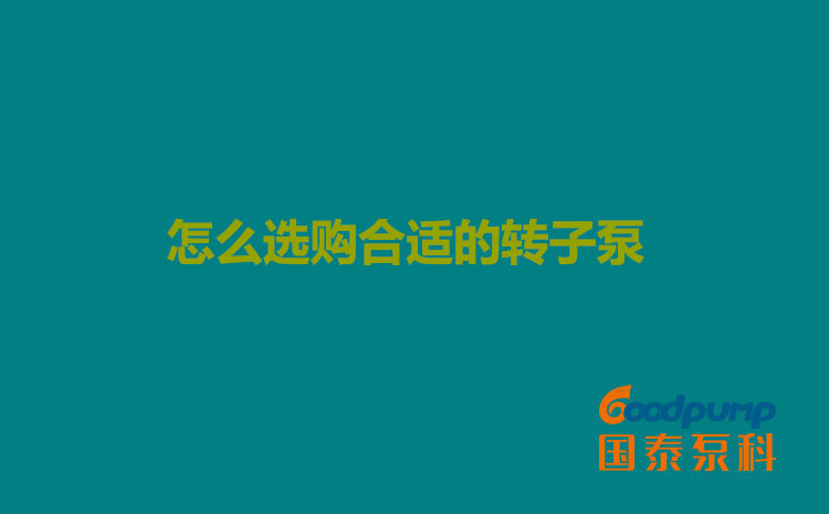怎么選購合適的轉子泵